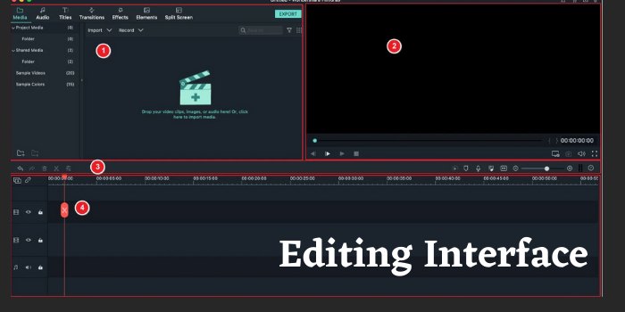 Filmora9 Editing Interface